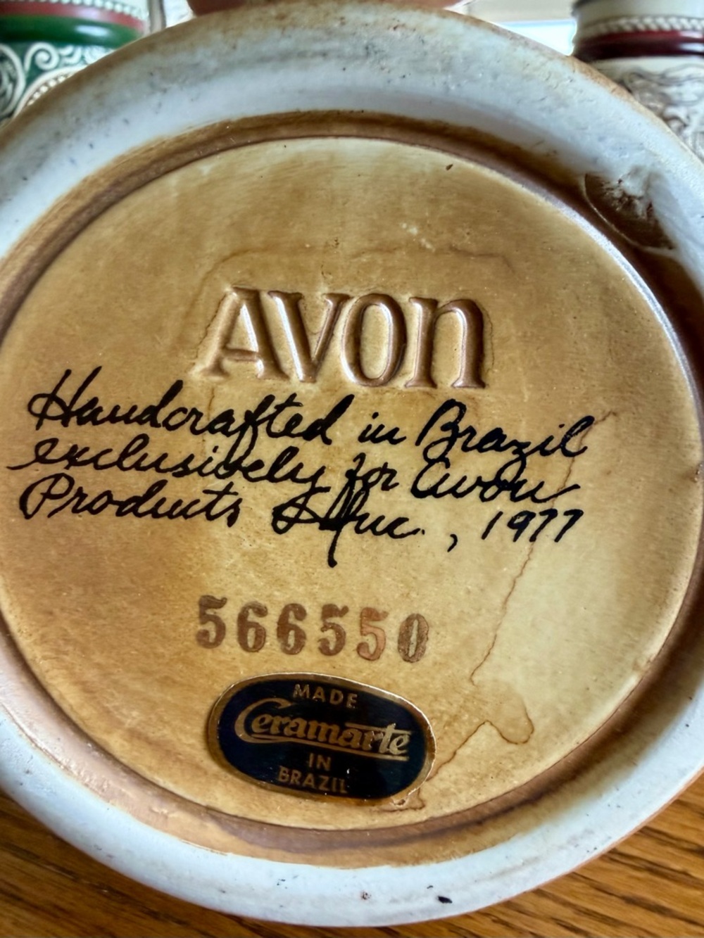 Avon Handcrafted Ceramic collector Steins 1977-1980 - Picture 14 of 14